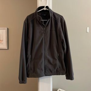 Free Country Fleece Shell Jacket, Mens Large, Grey